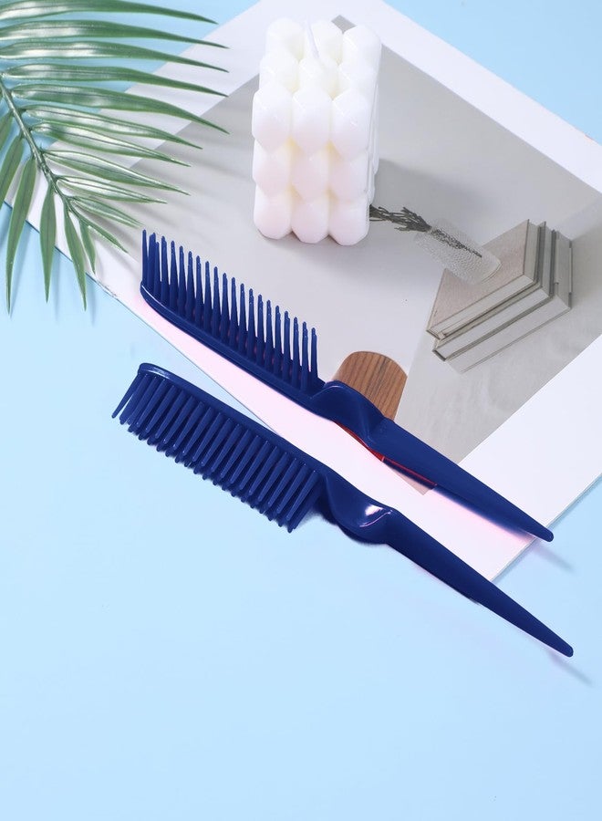 Qulkws 2 Pcs Blue Unbraider Combs 3 Row Hair Comb Set Rat Tail Styling Comb Curly Hair Styling Brush for Women Men Detangling Stylings - Image 5